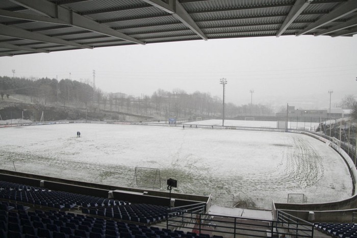 Sân tập của CLB Real Sociedad, Tây Ban Nha chìm trong bão tuyết lớn